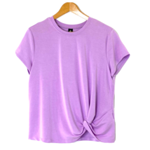 Skechers Womens T Shirt size Large Short Sleeve Skechluxe Knot Front Pink - £17.97 GBP