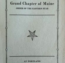 Order Of The Eastern Star 1924 Masonic Maine Grand Chapter Vol X PB Book... - $1,485.64 MXN
