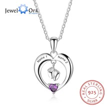 925 Sterling Silver Personalized Engrave Name Heart Necklace Customized ... - £30.41 GBP