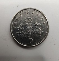 1994 British &quot;Elizabeth ll&quot; Five (5) Pence Coin - $4.00