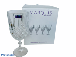 Waterford Crystal Markham Marquis Italy Set 4 Glasses Iced Beverage gobl... - £98.92 GBP