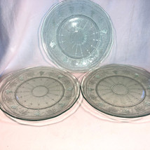 3 Vintage Green 10.5 Inch Woolworth Type Depression Glass Plates Mint - £31.45 GBP