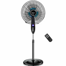16&quot;Adjustable Oscillating Pedestal Fan Stand Floor 3 Speed Remote Control Timer - £125.54 GBP