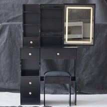 Small Vanity Table with LED Mirror &amp; Stool - €152,12 EUR