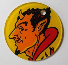 Junkyard Pinball Keychain Satan Devil Original NOS Promo Plastic Game Vintage - £10.01 GBP