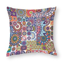Mondxflaur Mandala Pillow Case Covers for Sofas Couches Polyester Decora... - $10.99+