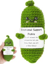 Emotional Support Pickle Handmade Mini Funny Emotional Support Pickled Cucumber  - £15.37 GBP
