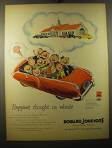 1950 Howard Johnson&#39;s Ad - Happiest thought on wheels - £14.78 GBP