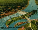 Bonneville Dam Bonneville Washington WA  Vtg Linen Postcard - $3.91