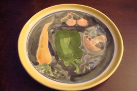 Pottery Bowl signed by Janvier Miller1995. Colorful art piece. Rare  - £50.60 GBP