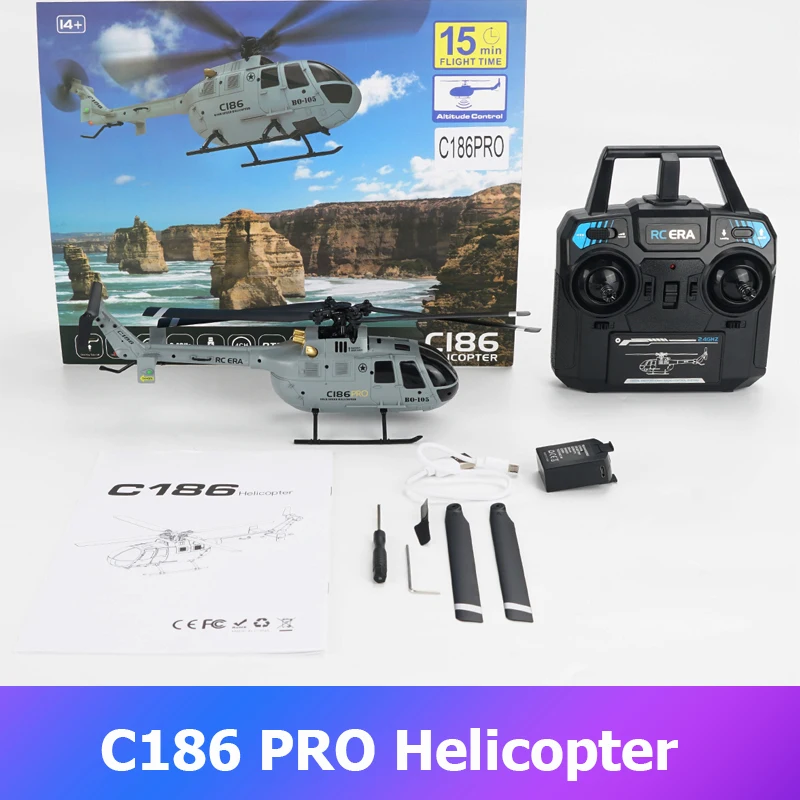 C186 PRO Helicopter 2.4GHz 6-axis Electronic Gyroscope For stabilization Air - £77.63 GBP