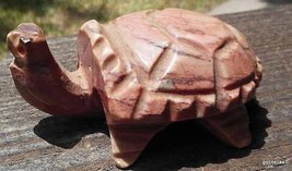 Alabaster Marble Turtle Hand Carved 4.25&quot; Tall 3&quot; Wide Vintage - £15.58 GBP