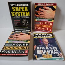 Lot of 4 Poker books Arnold Synder Daniel Negreanu Doyle Brunson Super S... - $289.56 MXN