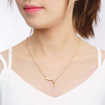 Red Enamel &amp; 18K Gold-Plated Wine Pendant Necklace - £10.38 GBP