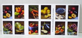 2020 USPS Forever Fruits &amp; Vegetables Stamps - Booklet of 20 - £10.56 GBP
