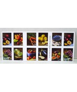 2020 USPS Forever Fruits &amp; Vegetables Stamps - Booklet of 20 - £10.68 GBP