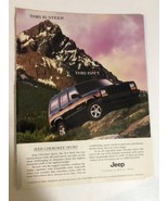 1998 Jeep Cherokee Sport Car Vintage Print Ad Advertisement pa21 - $8.90