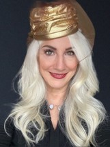 Vintage Don Anderson Cocktail Hat Metallic Gold Evening Veil One Size - $52.57