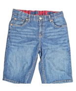 Boy&#39;s Youth Levi&#39;s Signature Dark Wash 5-Pocket Blue Jean Denim Sho... - $23.07 CAD