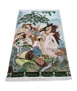Handmade Vintage Persian Tabriz Rug With Silk 3.6&#39; x 5.4&#39; (112cm x 165cm... - $4,897.51 CAD