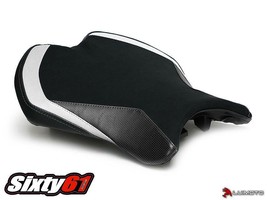 Seat Cover for Yamaha R6 2017-2019 2020 Luimoto Black White Carbon Fiber Suede - £110.16 GBP