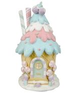 NEW SUGARED WAFFLE CONE GINGERBREAD HOUSE  PASTEL COLORS - $514.34 MXN
