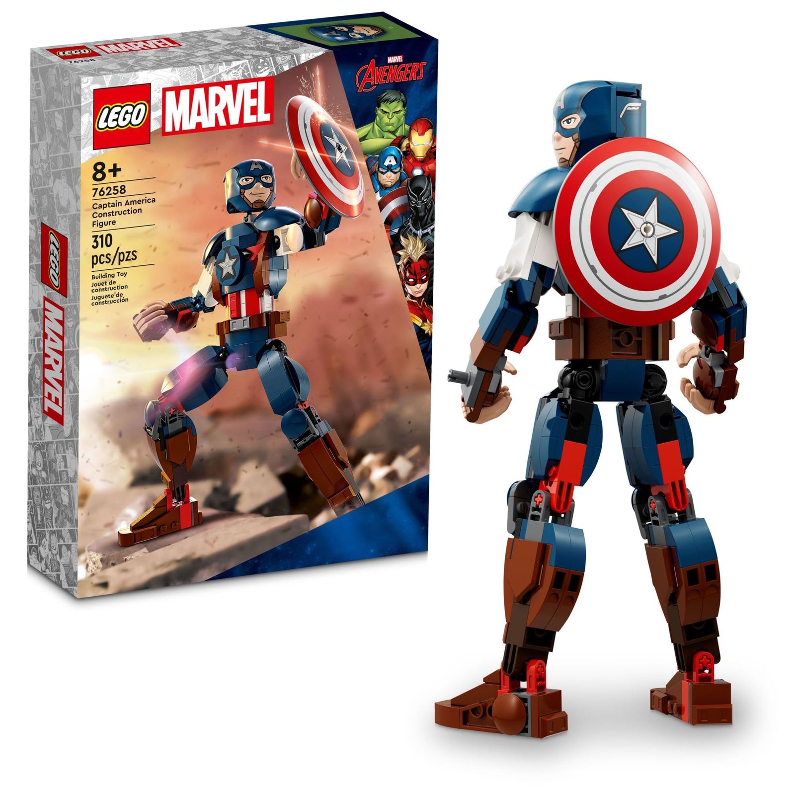 LEGO Marvel Captain America Construction Figure 76258 Buildable Marvel Action Fi - $33.99