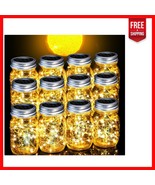 Magical 12-Pack Solar Lanterns with 30 LED Crystal Glass - Perfect Garde... - $88.14 CAD