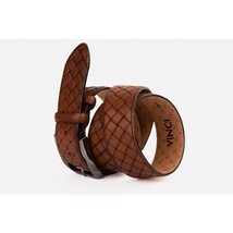 The Vatra Brown Woven Leather Belt image 4