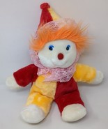 Vintage 1980s Kaybee Toys Kay Bee Clown Plush Stuffed Primary Color Lace... - £75.88 GBP