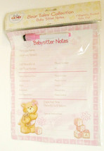 Baby GUND Nursery Bear Tales Babysitter Notes Dry Erase Magnetic Fridge ... - $6.00