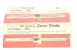 LOT OF 2 NEW RCA SK3092 ZENER DIODES, 11.5 VOLTS, +/- 10% - $10.00