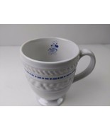 Gourmet Mickey~  Disney  White/ Blue  Embossed Mickey Mouse  8oz Cup Mug - £15.77 GBP