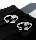 925 Real Sterling Silver women gorgeous Floral leaf design Toe Ring - Pair - $27.44