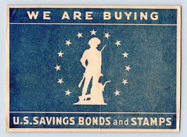 Original 1940s WWII &quot;Buy War Bonds&quot; Victory Window Stickers Decal 6&quot; x 4... - $21.73