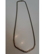 9.25 Sterling Silver Large Box Chain Necklace 18 Grams 17&quot; Made in Italy - £46.71 GBP