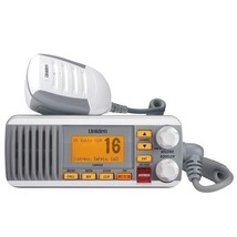 Uniden UM385 Fixed Mount DSC VHF Marine Radio w/ S.A.M.E. Weather Alert - White - £119.86 GBP