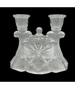 Anchor Hocking Early American Prescut Star of David MCM Double Candle Ho... - £11.73 GBP