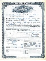 Supreme Lodge Knights of Pythias 1948 Membership Card Dallas Texas - $29.67