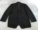 Brooks Brothers Sport Coat Mens 46 Long Black Three Button Cashmere Wool - £50.25 GBP