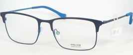 Police VPL289 Score 1 Col. 0KAB Blue Rubber Eyeglasses Glasses Frame 54-18-140mm - £54.27 GBP