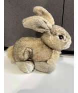 F.A.O. Schwarz Plush Rabbit Gray Grey/Tan mixed colored 10&quot; Bunny fluffy... - £7.76 GBP