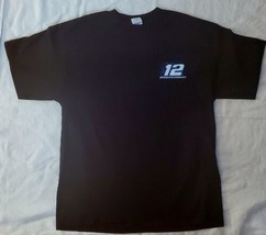 NASCAR Ryan Newman #12 Racing Short Sleeve Black TShirt Men&#39;s Size L - £15.66 GBP