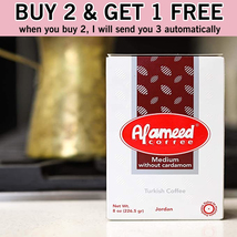 Buy 2 Get 1 Free | Alameed Coffee Medium Without Cardamom 250 Gram - $54.00