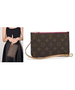 NEW LOUIS VUITTON MONOGRAM NEVERFULL POCHETTE WRISTLET CLUTCH- OLDER MODEL - $9,360.59 MXN