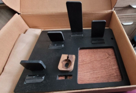 NYTSTND TRAY 5 Position Dock Black (Oak Wood Base) - $21.95