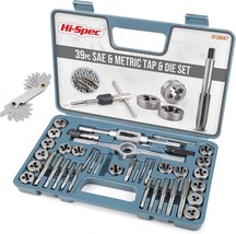 Hi-Spec 39 Piece Sae &amp; Metric Tap &amp; Die Set. Complete M3 To M12 / #4 To 1/2In - $50.99