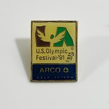ARCO Gold Patron US Olympic Festival &#39;91 Lapel Pin Atlantic Richfield  - $184.34 MXN