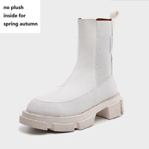 Spring Autumn New British Style Retro Slim Thick Heels Platform Patchwork Women  - £65.16 GBP