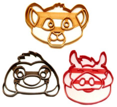 Hakuna Matata Simba Timon Pumbaa Lion King Set Of 3 Cookie Cutters USA PR1262 - £6.29 GBP